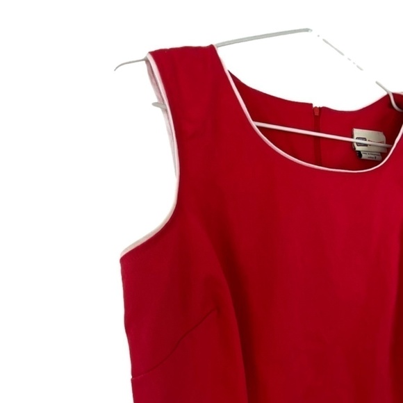 FADED Glory Fearless red dress with white piping zip up back size 6 stretch - Picture 4 of 10
